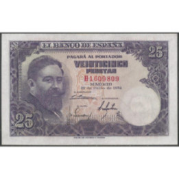 España 25 Pesetas 22 Jul 1954 P147a