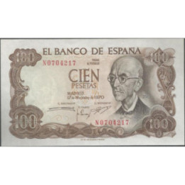 España 100 Pesetas 17 Nov 1970 P152a