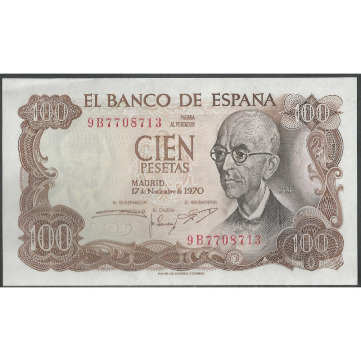 España 100 Pesetas 17 Nov 1970 P152a
