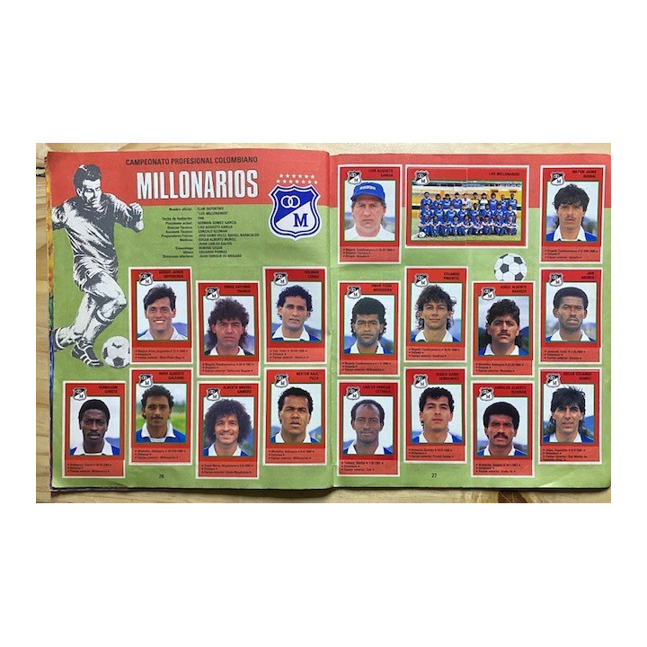 Futbol - Futbol Colombia FPC 89 Panini reverso