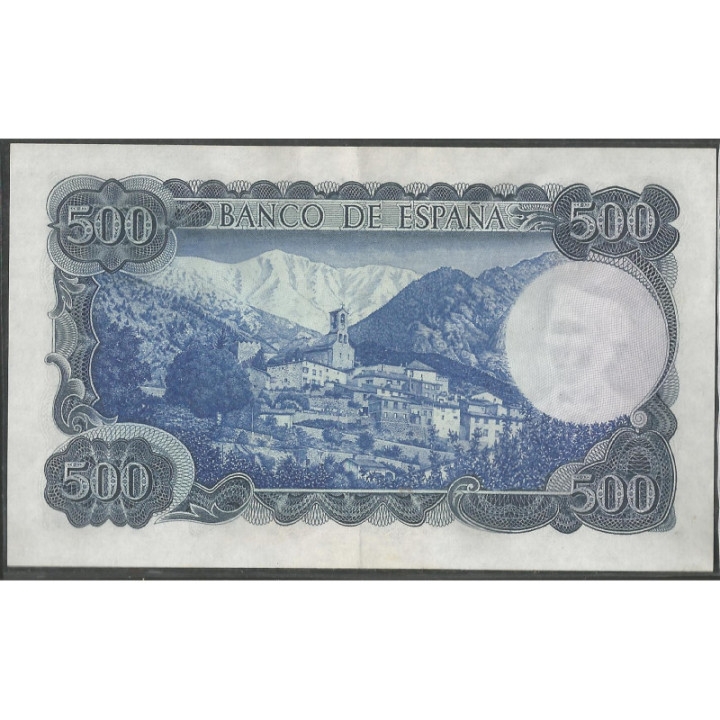 España 500 Pesetas 23 Jul 1971 P153a reverso