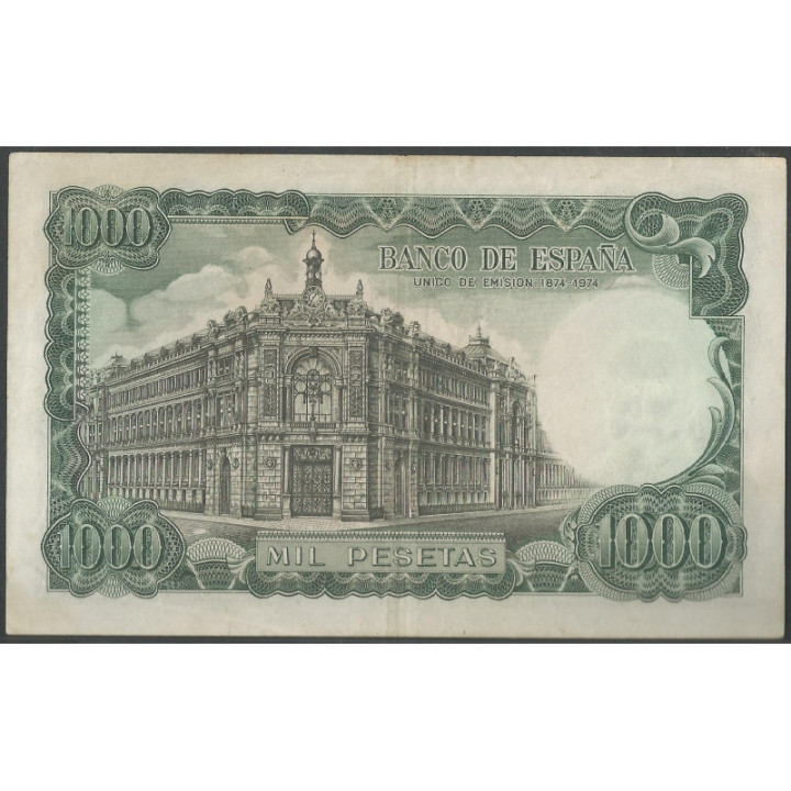 España 1.000 Pesetas 17 Sep 1971 P154 reverso
