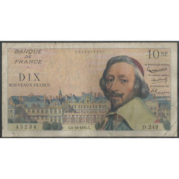 Francia 10 Nuevos Francs 10 Abr 1962 P142a