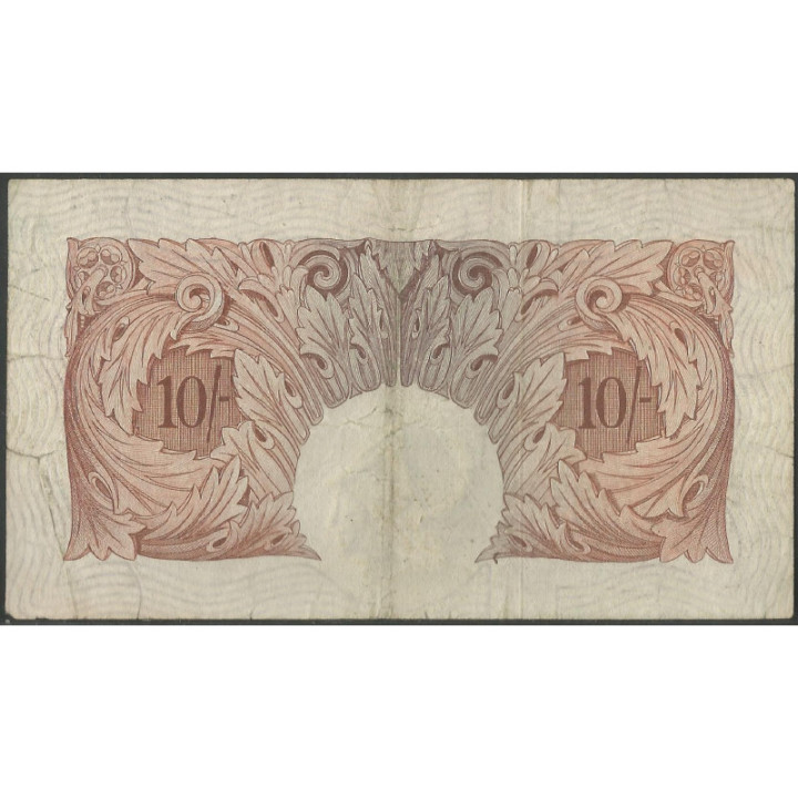 Inglaterra 10 Shillings ND1955-60 P368c reverso