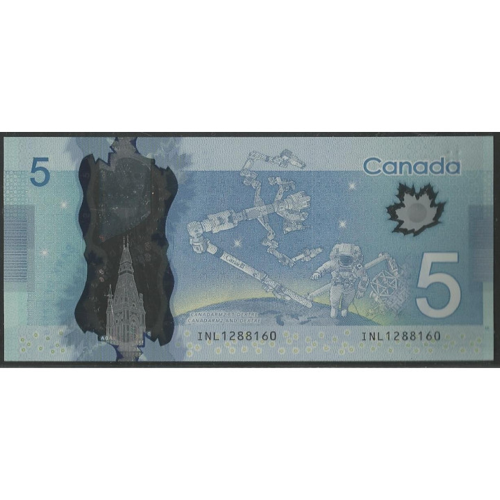 Canada 5 Dollars 2013 P106d reverso