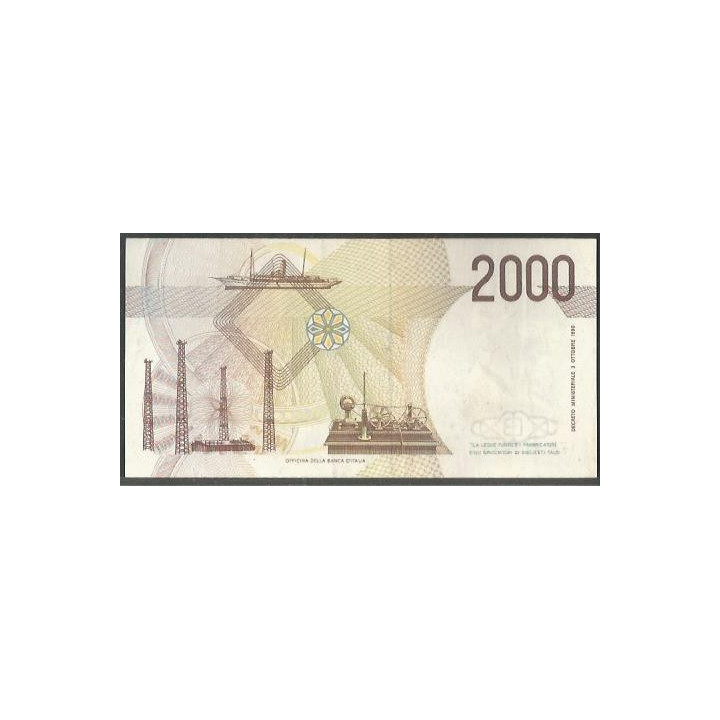 Italia 2.000 Liras D1990 P115 reverso