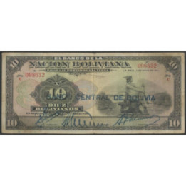 Bolivia 10 Bolivianos ND1929 Serie C P114a
