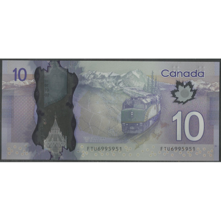 Canada 10 Dollars 2013 (15) P107c reverso