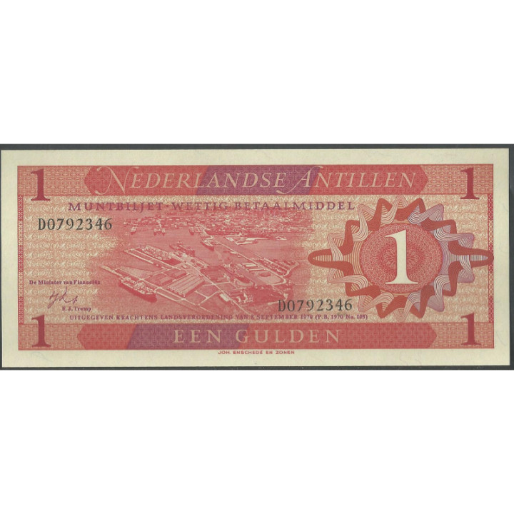 Antillas Holandesas 1 Gulden 8 Sep 1970 P20a