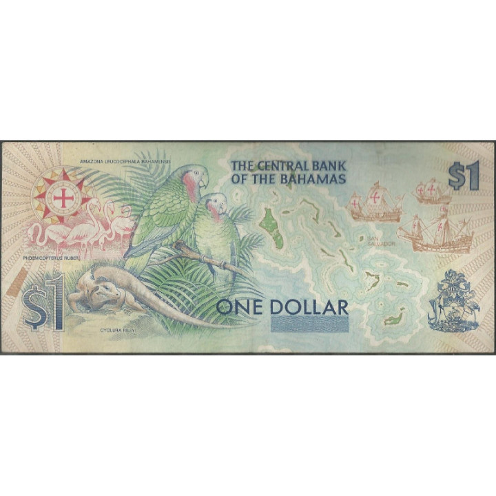 Bahamas 1 Dollar ND1992 P50a reverso