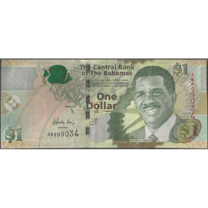 Bahamas 1 Dollar 2015 P71Aa
