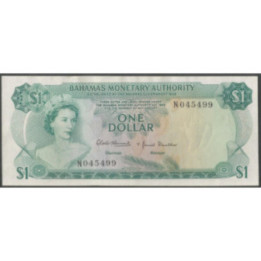 Bahamas 1 Dollar L1968 P27a