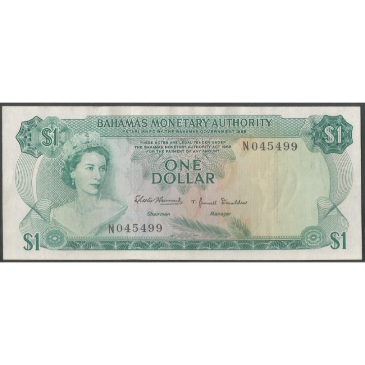 Bahamas 1 Dollar L1968 P27a