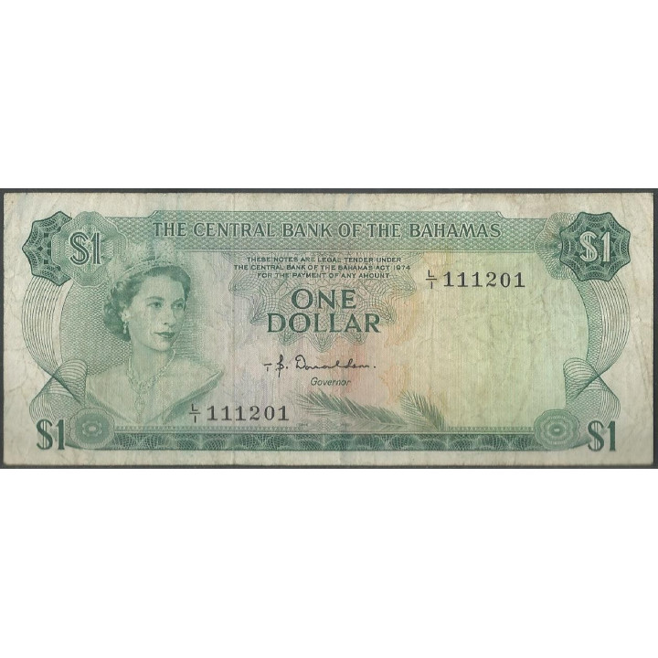 Bahamas 1 Dollar L1974 P35a2