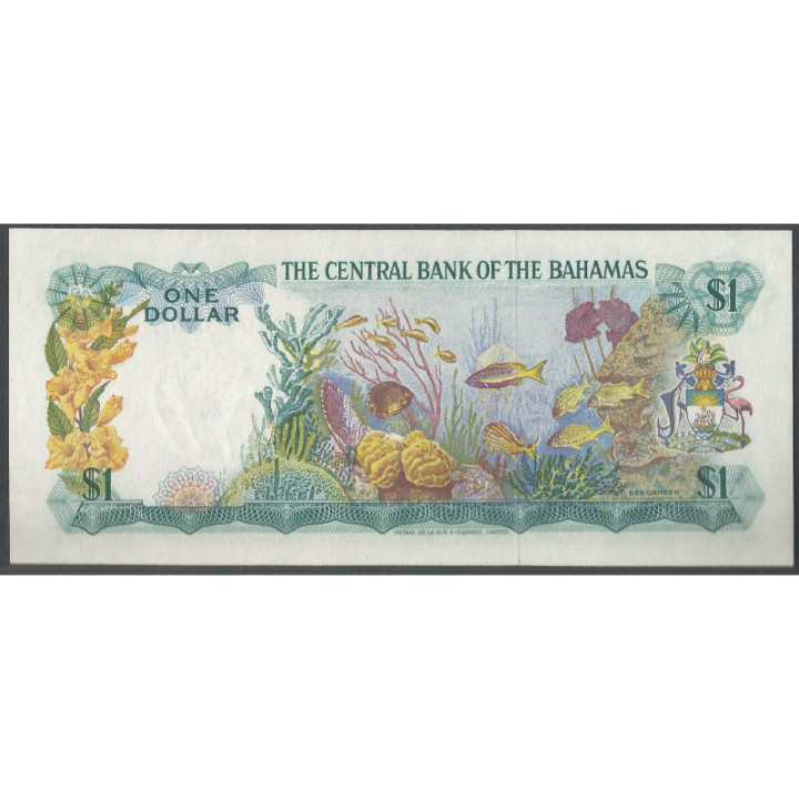 Bahamas 1 Dollar L1974 P35a1 reverso