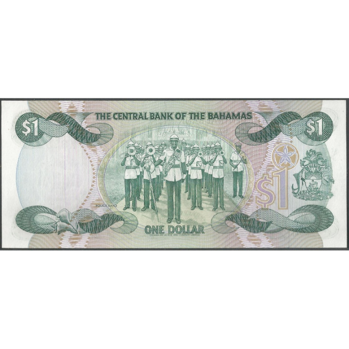 Bahamas 1 Dollar L1974 (84) P43a reverso