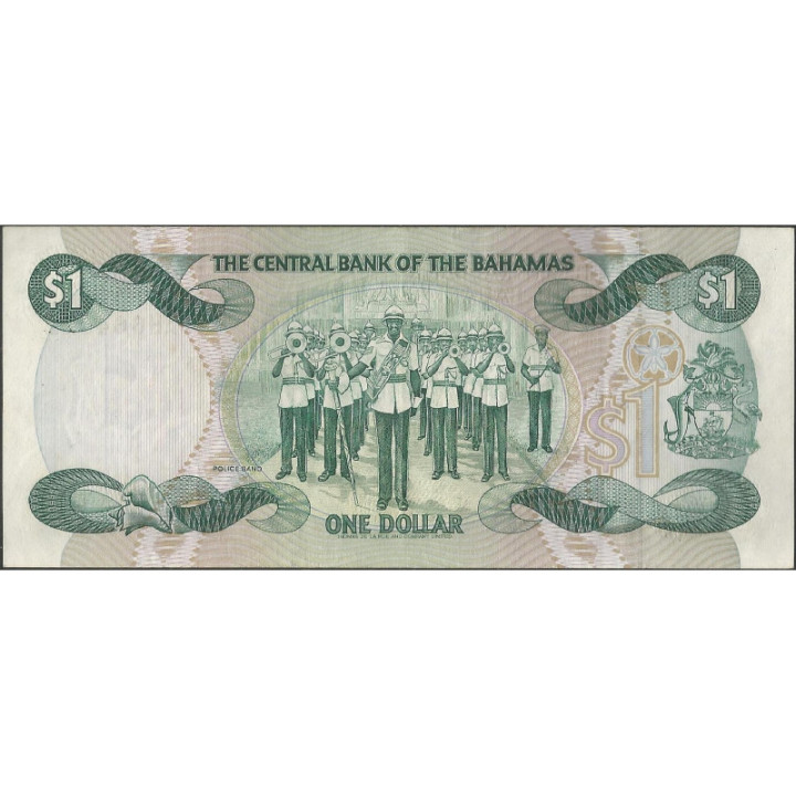 Bahamas 1 Dollar L1974 (84) P43b reverso