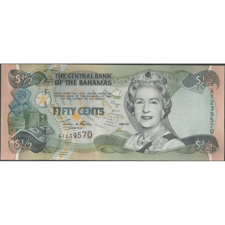 Bahamas 50 Cents 2001 P68a