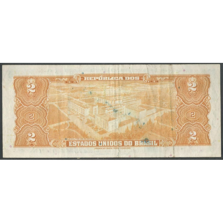 Brasil 2 Cruzeiros ND1944 P133a reverso