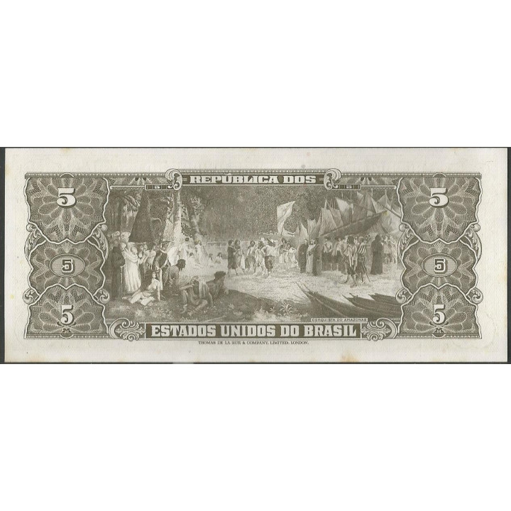 Brasil 5 Cruzeiros ND1963 P176b reverso