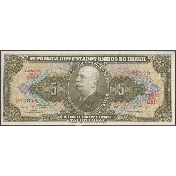 Brasil 5 Cruzeiros ND1964 Firma 14 P176d