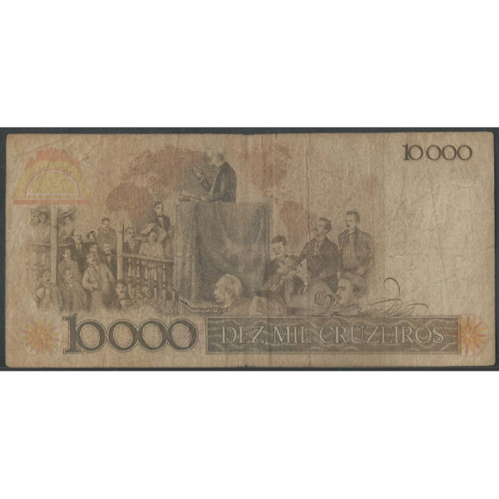 Brasil 10 Cruzados ND1986 P206 reverso