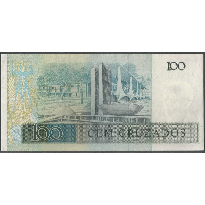 Brasil 100 Cruzados ND1987 P211b reverso