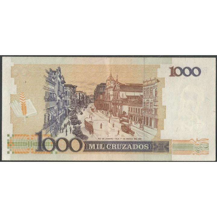 Brasil 1.000 Cruzados ND1988 P213b reverso