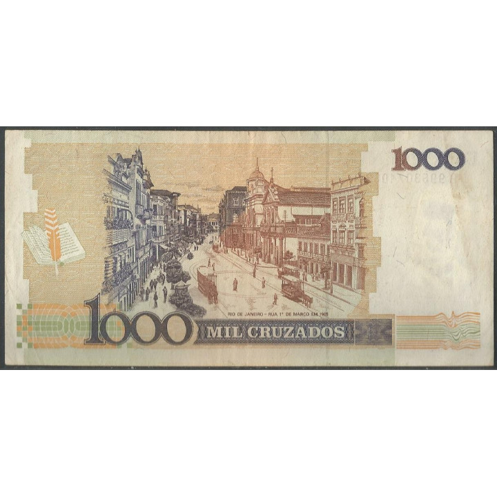 Brasil 1 Cruzado Nuevo ND1989 P216a reverso