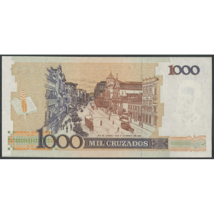 Brasil 1 Cruzado Nuevo ND1989 P216b reverso