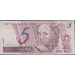 Brasil 5 Reales ND1997- Firma 43 P244Ak
