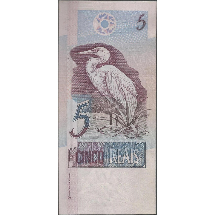 Brasil 5 Reales ND1997- Firma 43 P244Ak reverso