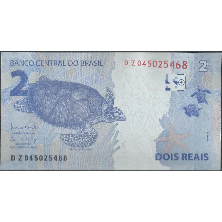 Brasil 2 Reales 2010 D P252d reverso