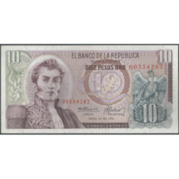 Billete de 10 Pesos 12 Oct 1970 BGW188
