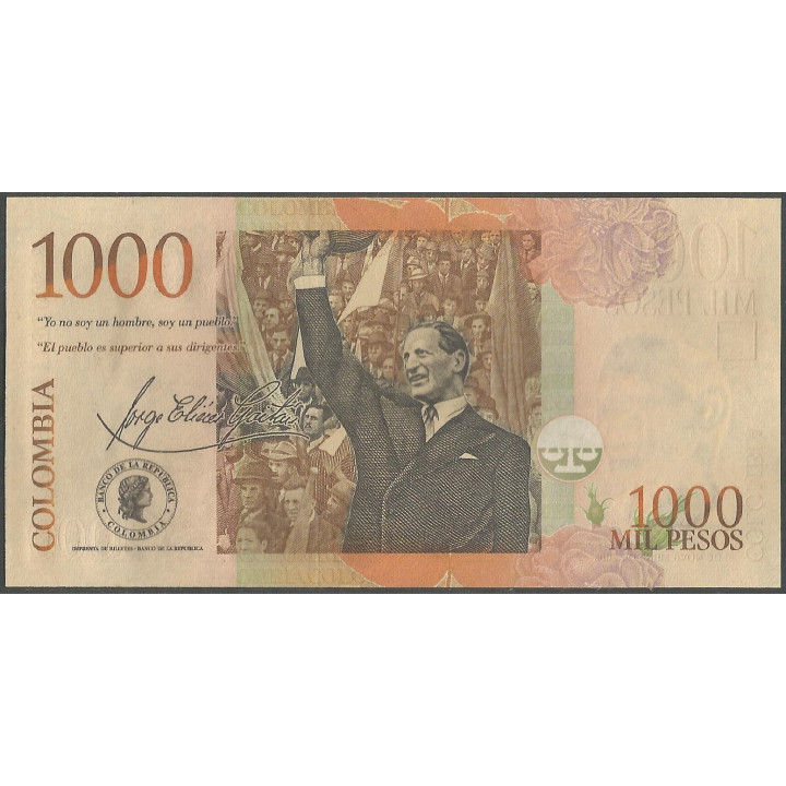 Billete de 1.000 Pesos 1 Nov 2005 BGW439R01 reverso