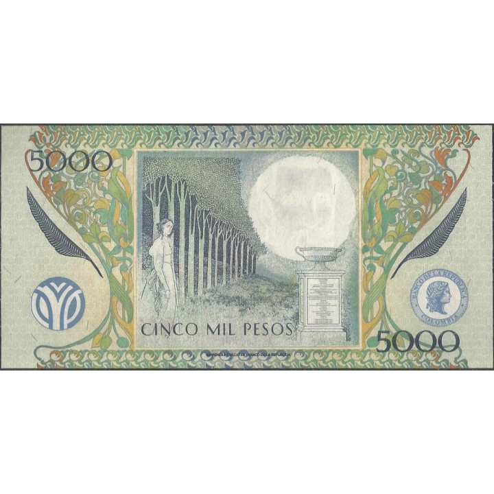 Billete de 5.000 Pesos 21 Ago 2009 BGW542 reverso