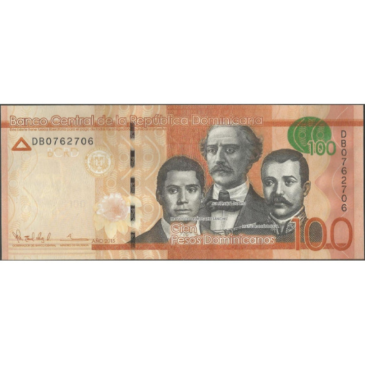 Rep. Dominicana 100 Pesos 2015 P190b