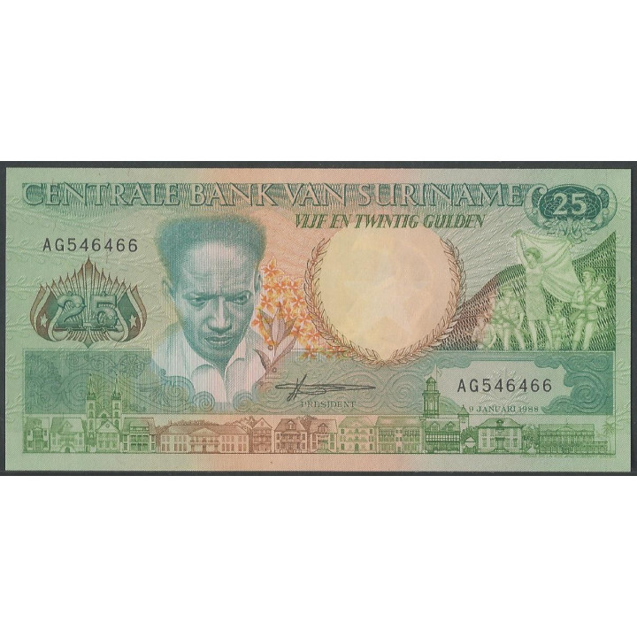 Suriname 25 Gulden 9 Ene 1988 P132b
