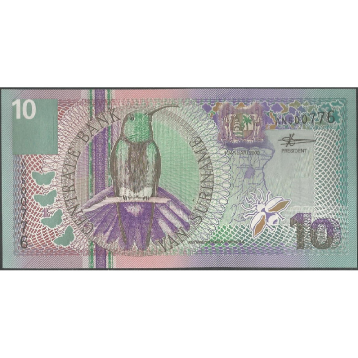 Suriname 10 Gulden 1 Ene 2000 P147