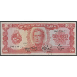 Uruguay 100 Pesos ND1967 P47a8