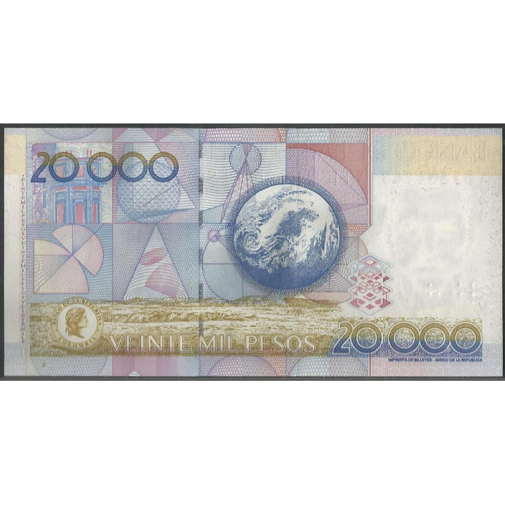 Billete de 20.000 Pesos 16 Jun 2003 BGW721 reverso