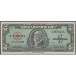 Cuba 5 Pesos 1960 P92a