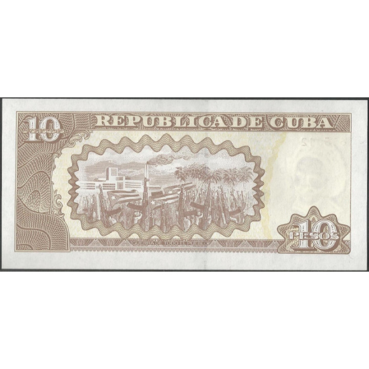 Cuba 10 Pesos 2015 P117q reverso