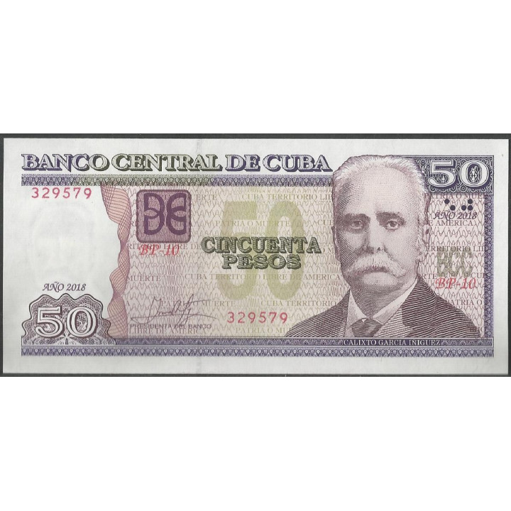 Cuba 50 Pesos 2018 P123m