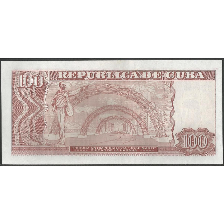 Cuba 100 Pesos 2004 P129a reverso