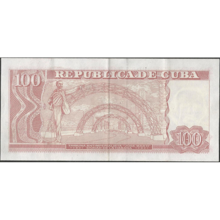 Cuba 100 Pesos 2014 P129f reverso