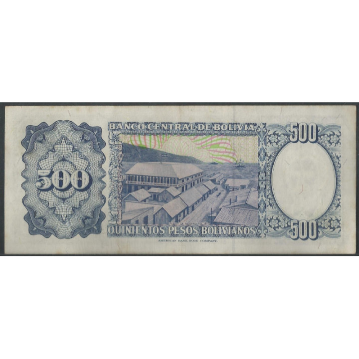 Bolivia 500 Pesos Bolivianos 1 Jun 1981 A P165a reverso