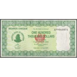 Zimbabwe 100.000 Dollars 1 Jun 2006 P32