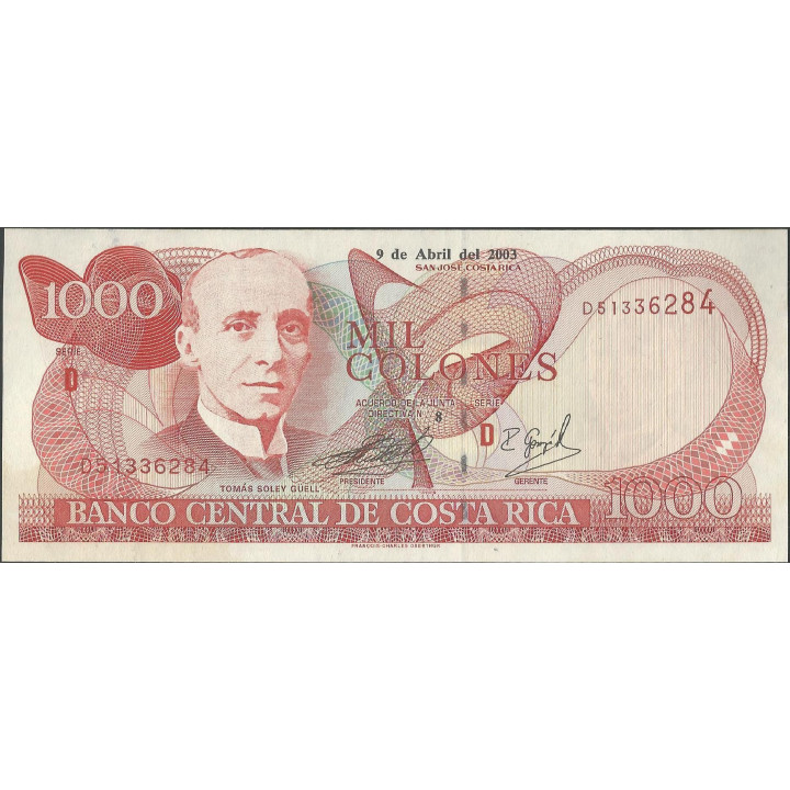 Costa Rica 1.000 Colones 9 Abr 2003 P264d