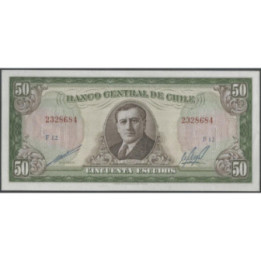 Chile 50 Escudos ND1962-75 P140b